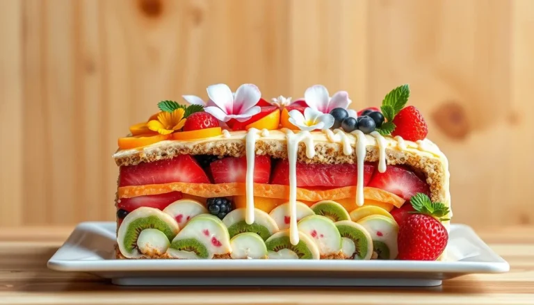 Un Bento Cake délicatement décoré, présenté dans une petite boîte, parfait pour célébrer une occasion spéciale avec une touche personnalisée.