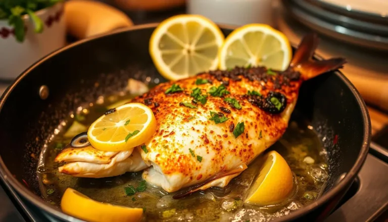 Cuisson dorade coryphène à la poêle avec croûte dorée et garniture fraîche