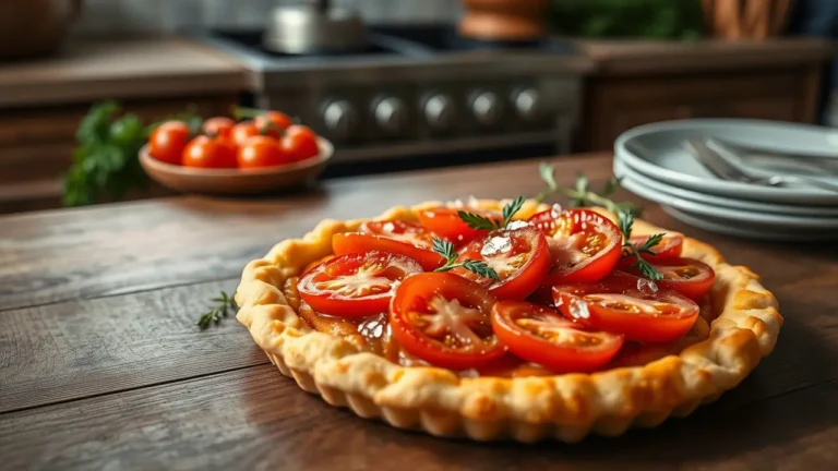 Tarte thon tomate dorée et croustillante sortie du four
