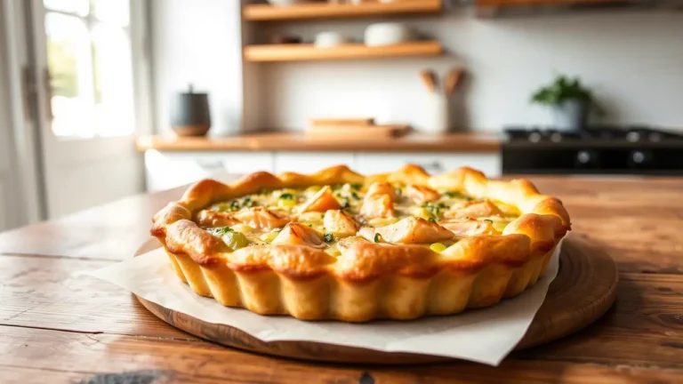 Tarte poireaux saumon dorée et croustillante sortie du four