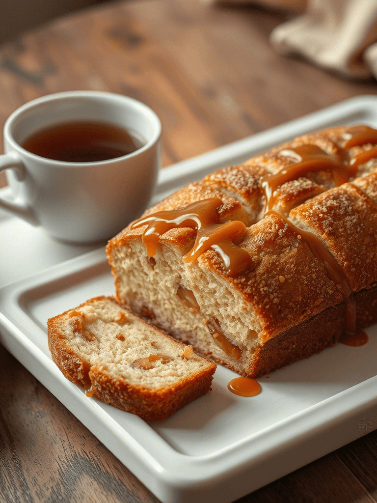 Cake aux pommes doré et moelleux sorti du four