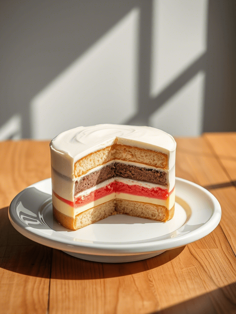 Layer cake au chocolat décoré de fruits rouges