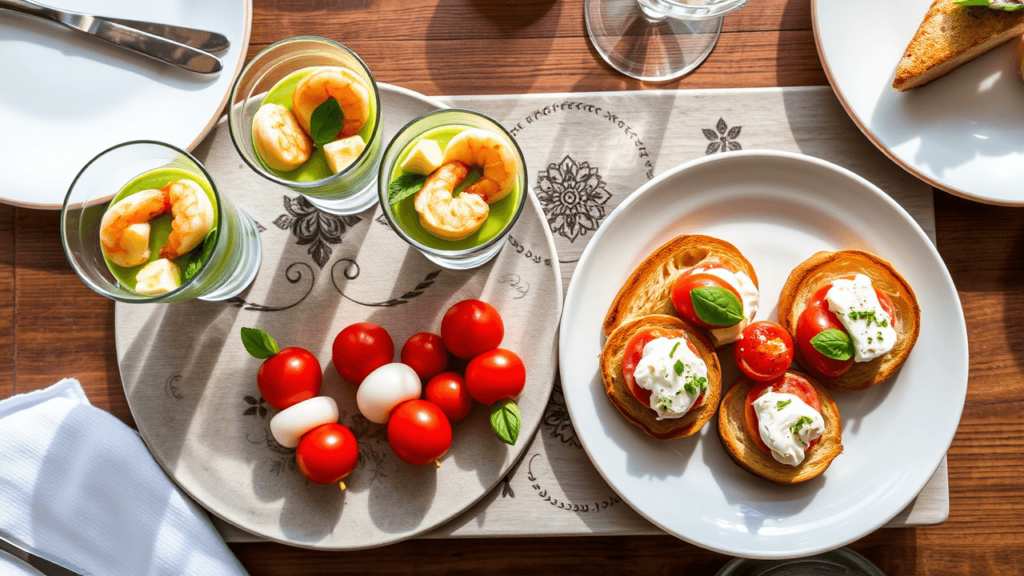 Entrée simple et bluffante présentée dans une belle assiette blanche, parfaite pour impressionner vos invités.
