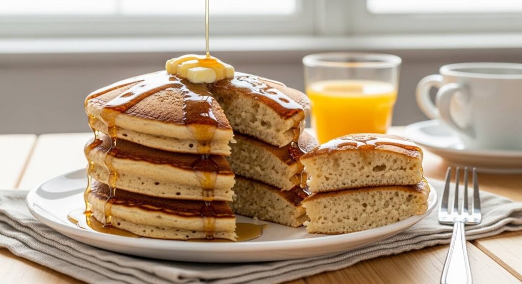 Pancake Fluffy version brunch avec fruits rouges.